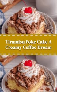 Tiramisu Poke Cake Delight